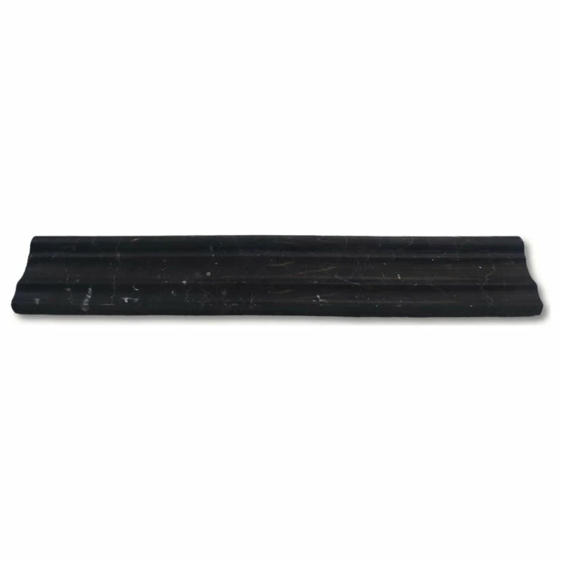 Stone Center Online 2x12 Chair Rail Trim Edge Molding Nero Marquina Black Marble Polished, 1 Piece 3 Stone Center Online 2x12 Chair Rail Trim Edge Molding Nero Marquina Black Marble Polished, 1 Piece