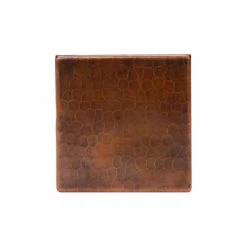 Premier Copper Products 2" Square Hammered Copper Tile, 4"
