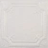 American Tin Ceilings Tin Ceiling 5-Pack Kit, 2'x2', Creamy White Satin Pattern #28