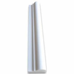 Stone Center Online Thassos White Marble Chair Rail Bullnose Trim Molding 2x12 Honed, 1 Piece