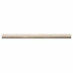 Tiles R Us Ivory / Light Travertine Honed 3/4X12 Bullnose Liner Trim, Box Of 5 Ln. Ft.