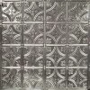 American Tin Ceilings Tin Backsplash 5-Pack Kit, 2' X 2', Stainless Steel Pattern #3