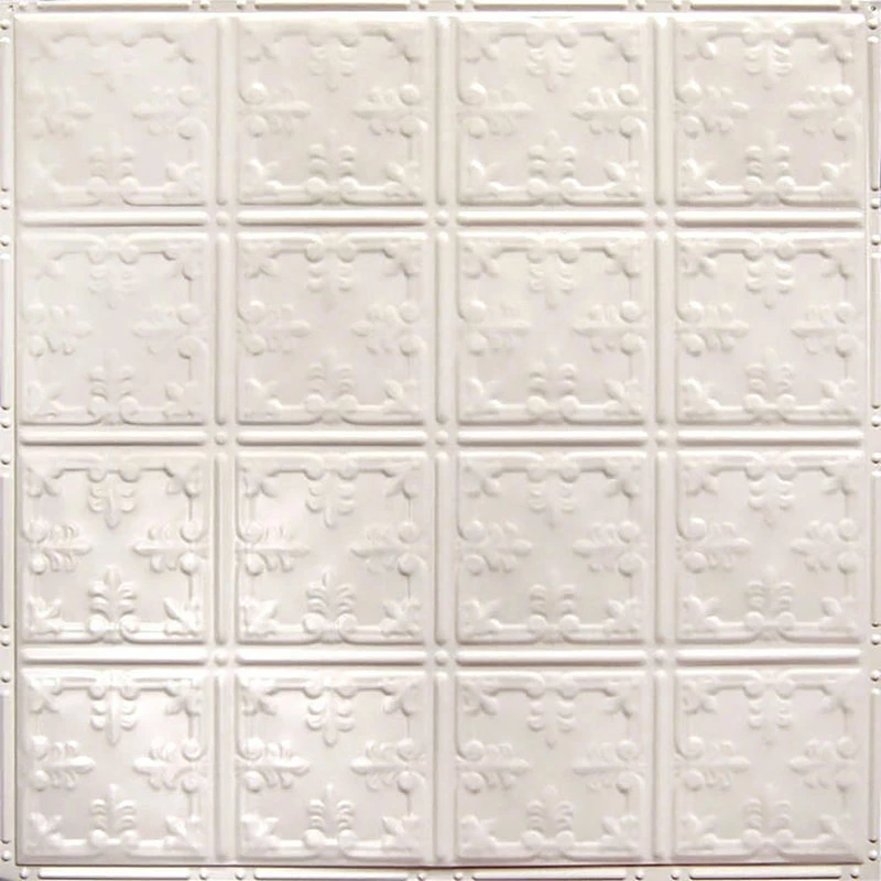 American Tin Ceilings Tin Backsplash 5-Pack Kit, 2' X 2', Creamy White Satin Pattern #21 3 American Tin Ceilings Tin Backsplash 5-Pack Kit, 2' X 2', Creamy White Satin Pattern #21