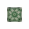 Fine Crafts & Imports 4.2x4.2 9 Pcs Green Bouquet Talavera Mexican Tile