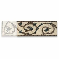 Stone Center Online Marble Mosaic Border Listello Tile Floral Emperador 5.9x15.7 Polished, 1 Piece -Fine Crafts & Imports Shop 5c61df8b0a7b7328 2255 w800 h800 b1 p0