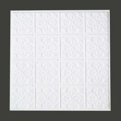 Renovators Supply Manufacturing Ceiling Tiles White Polymer 23 3/4" Sq | -Fine Crafts & Imports Shop 6ad15e6b0b58c7bd 7972 w800 h800 b0 p0