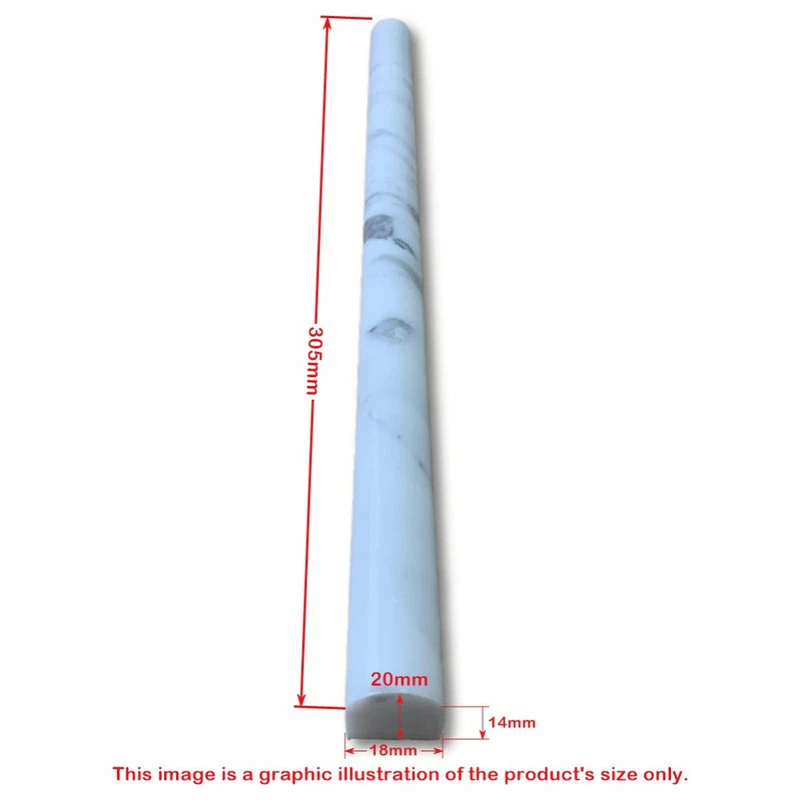 Stone Center Online Bardiglio Gray Dark Grey Marble 3/4x12 Pencil Liner Trim Molding Honed, 1 Piece 6 Stone Center Online Bardiglio Gray Dark Grey Marble 3/4x12 Pencil Liner Trim Molding Honed, 1 Piece - Image 4