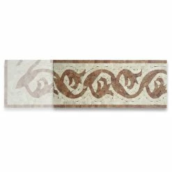 Stone Center Online Marble Mosaic Border Listello Tile Floral Red Wooden 5.9x13.8 Polished, 1 Piece -Fine Crafts & Imports Shop 7bf169420a7b719b 2252 w800 h800 b1 p0