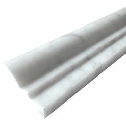 Mosaic Warehouse 12"x2"Carrara White Marble Moulding, Chair Rail Moulding, Polished, Set Of 10 -Fine Crafts & Imports Shop 7e513b7e0678c8be 0576 w800 h800 b1 p0