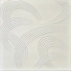 Euro-Deco 20"x20" Styrofoam Glue Up Ceiling Tiles, R59W Plain White