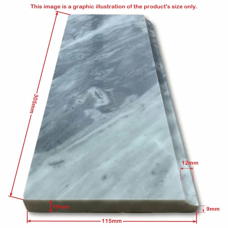 Stone Center Online White Thassos Marble Baseboard Trim Molding 5x12 Honed, 1 Piece 4 Stone Center Online White Thassos Marble Baseboard Trim Molding 5x12 Honed, 1 Piece - Image 2