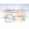 Mottles Murals Ceramic Tiles Sea Shell Clams Kiln Fired Ceramic Tile Mural Coral Backsplash, 12-Piece Set -Fine Crafts & Imports Shop a621d89c06cc7e54 9312 w800 h800 b1 p0
