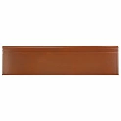 Merola Tile Battiscopa Ceramic Base Trim Molding, Satin Cherry Wood
