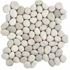 Pebble Tile Mosaics Natural Ivory Pebble Tile