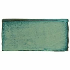 Merola Tile Antic Special Ceramic Bullnose Wall Trim Subway Tile, Verde
