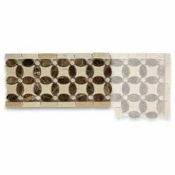 Stone Center Online Emperador Dark Brown Marble Flower Mosaic Border Listello Tile, 1 Sheet -Fine Crafts & Imports Shop f7a1cdbb0d2bcf96 8280 w800 h800 b1 p0