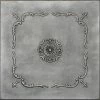 Euro-Deco 19.6"x19.6" Styrofoam Glue Up Ceiling Tiles R43, Antique Silver