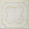 Euro-Deco 19.6"x19.6" Styrofoam Glue Up Ceiling Tiles R37 White Satin Washed Gold
