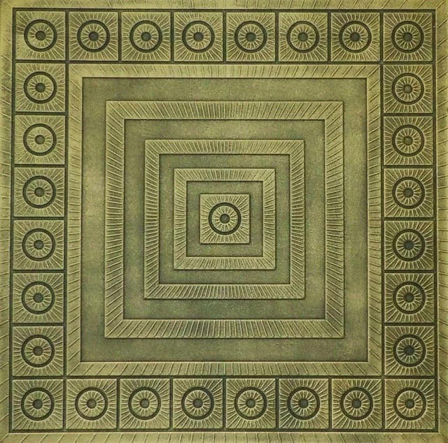 Euro-Deco 19.6"x19.6" Styrofoam Glue Up Ceiling Tiles R44, Antique Brass 3 Euro-Deco 19.6"x19.6" Styrofoam Glue Up Ceiling Tiles R44, Antique Brass