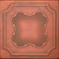 Euro-Deco 19.6"x19.6" Styrofoam Glue Up Ceiling Tiles R37, Copper Patina
