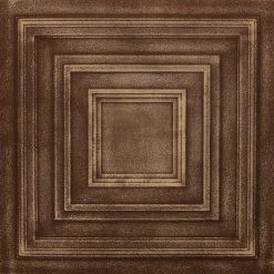 Euro-Deco 19.6"x19.6" Styrofoam Glue Up Ceiling Tiles R33, Brown Beige