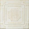Euro-Deco 19.6"x19.6" Styrofoam Glue Up Ceiling Tiles R46 White Satin Washed Gold