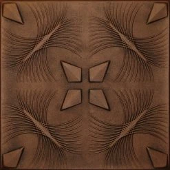 Euro-Deco 19.6"x19.6" Styrofoam Glue Up Ceiling Tiles R41, Antique Bronze