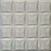 Euro-Deco 19.6"x19.6" Styrofoam Glue Up Ceiling Tiles R40, White Silver -Fine Crafts & Imports Shop home design 146