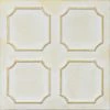 Euro-Deco 19.6"x19.6" Styrofoam Glue Up Ceiling Tiles R1 White Satin Washed Gold -Fine Crafts & Imports Shop home design 148