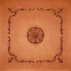 Euro-Deco 19.6"x19.6" Styrofoam Glue Up Ceiling Tiles R43, Copper