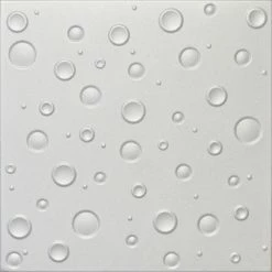 Euro-Deco 19.6"x19.6" Styrofoam Glue Up Ceiling Tiles R21 Platinum