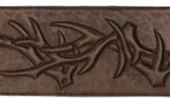 Hammermarc-CopperSinksDirect 2" X 6" Antlers Design Copper Tile Liner (TL028)