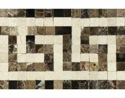 Fancy Design Group Emperador Dark Polished Key Border (Emp. Dark + Crema Marfil)