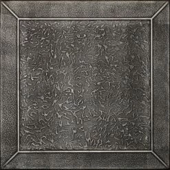 Euro-Deco 19.6"x19.6" Styrofoam Glue Up Ceiling Tiles R27, Black Silver