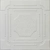 Euro-Deco 19.6"x19.6" Styrofoam Glue Up Ceiling Tiles R46 Platinum