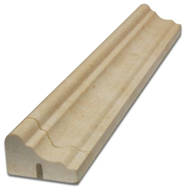 Tilesbay Polished Cream Marfil Chair Rail Marble Tile, Single Piece 3 Tilesbay Polished Cream Marfil Chair Rail Marble Tile, Single Piece