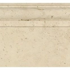 Fancy Design Group Ivory Travertine Baseboard Trim, 5 X 12 Honed