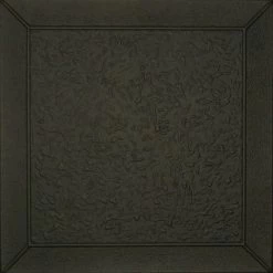 Euro-Deco 19.6"x19.6" Styrofoam Glue Up Ceiling Tiles R27, Black