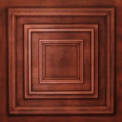 Euro-Deco 19.6"x19.6" Styrofoam Glue Up Ceiling Tiles R33, Antique Copper