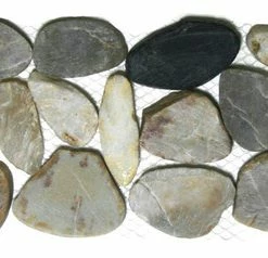 Faber Cnk Stone Sliced Cobblestone Pebble Tile Border