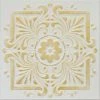 Euro-Deco 19.6"x19.6" Styrofoam Glue Up Ceiling Tiles R22 White Satin Washed Gold
