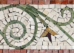 Mozaico Floral Pattern Mosaic Border- Spring, 12"x6"