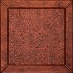 Euro-Deco 19.6"x19.6" Styrofoam Glue Up Ceiling Tiles R27, Antique Style Copper