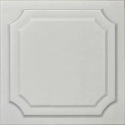 Euro-Deco 19.6"x19.6" Styrofoam Glue Up Ceiling Tiles R8 Platinum
